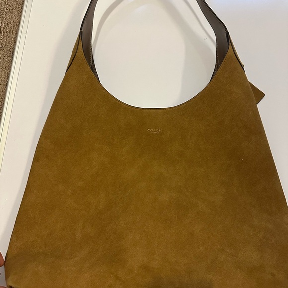 Coach Tan Suede Women's Bag - Picture 1 of 8